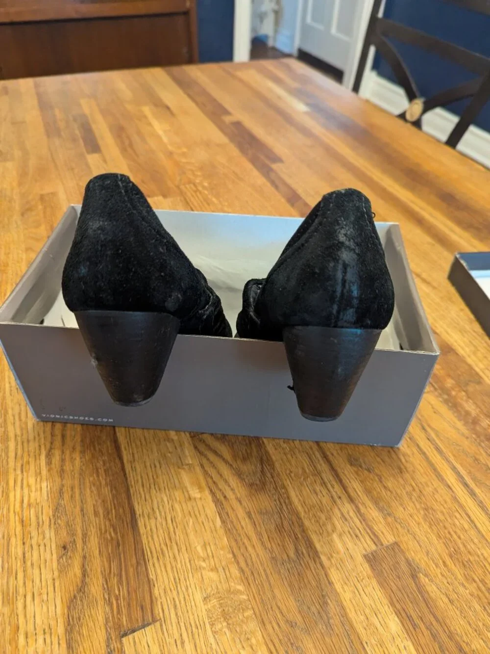 Super Comfy Black Suede Wedge Heel Mary Janes Women's Size 9
